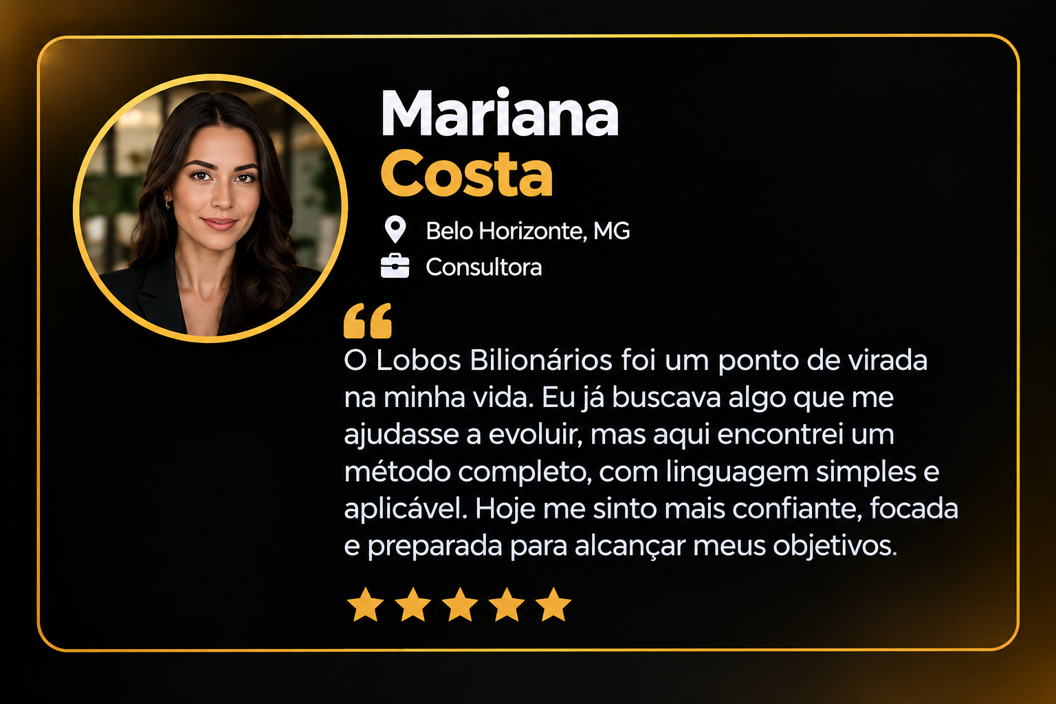 Depoimento de cliente do Código do Lobo